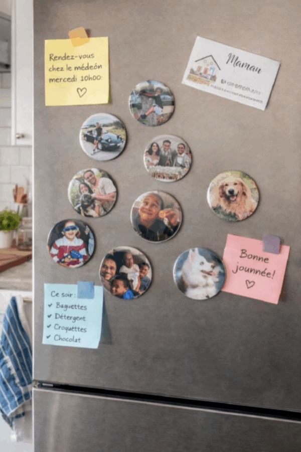 pack 10 magnets photo personnalisés