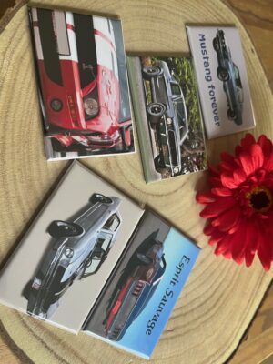 Lot de 5 magnets rectangulaires – Voitures iconiques & style vintage